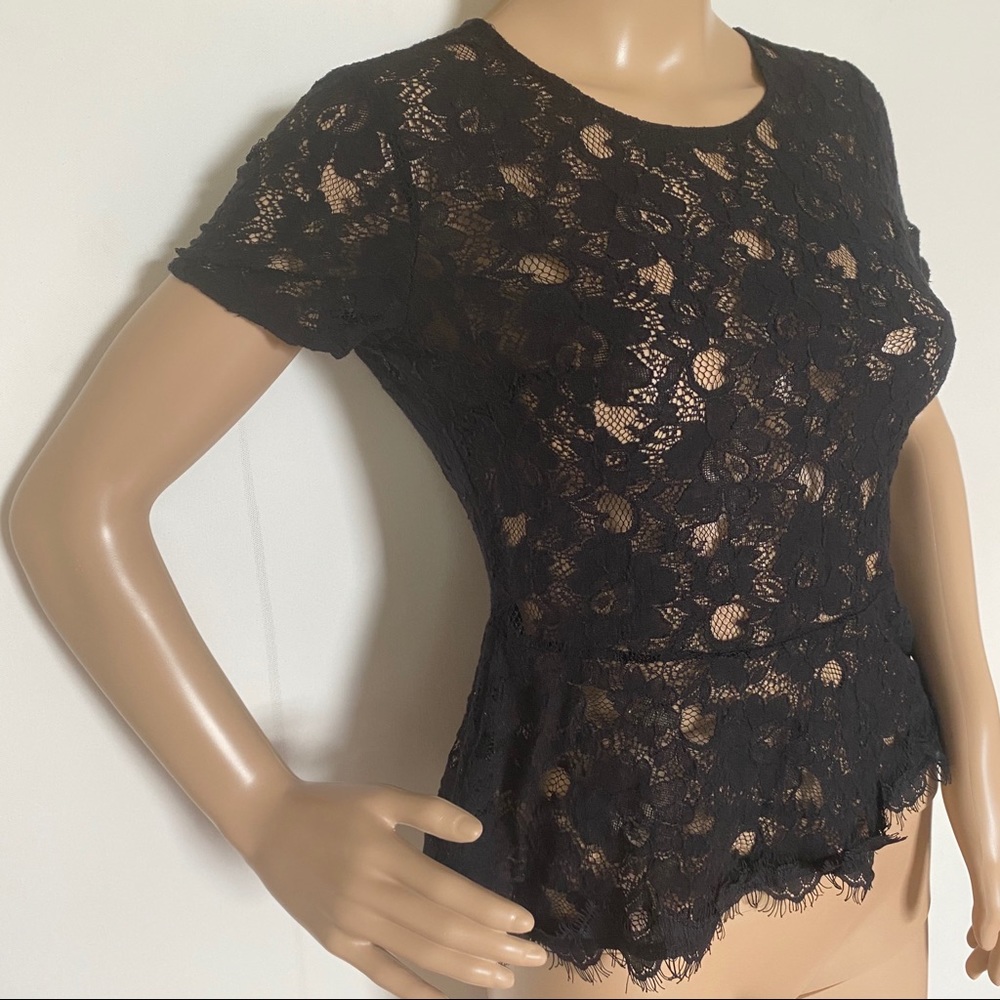 Black lace peplum top 🖤